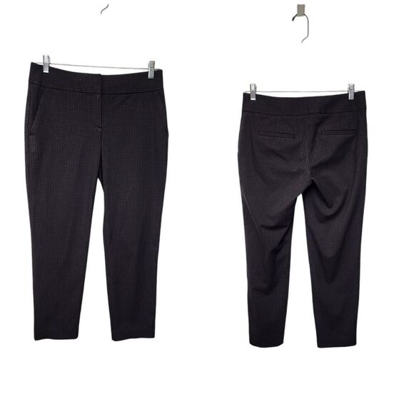 Ann Taylor Loft Marisa Ankle Fit Casual Dress Pants Size 4 Color Black/Red - Picture 1 of 7